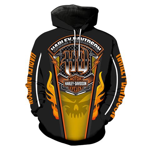 Harley Davidson Motorcycles Limited Edition All Over Print Zip Up