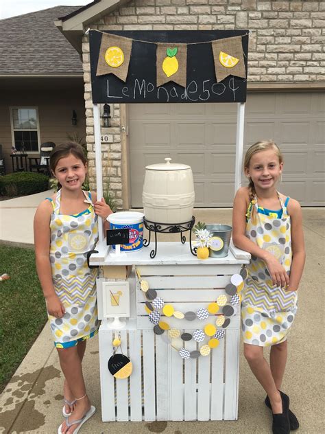 lemonade stand we made for the girls this summer they sale lemonade and bubble gum at their