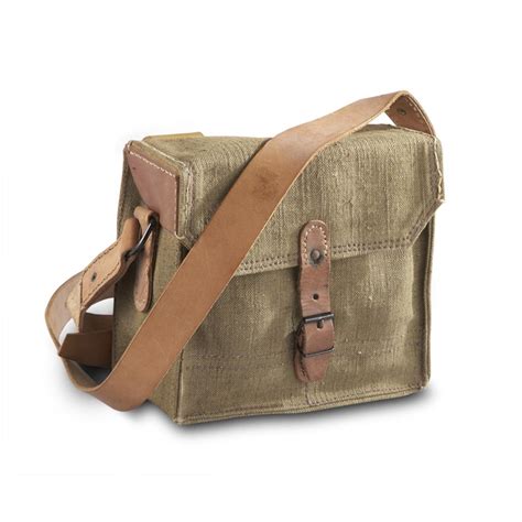 Used French Military Surplus Shoulder Bag, Olive Drab - 293075, Shoulder & Messenger Bags at ...