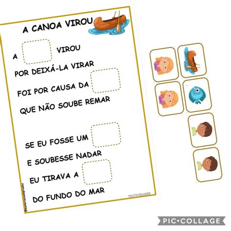 atividades a canoa virou