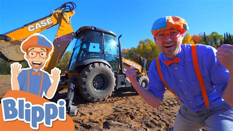 Blippi Learns About Diggers & Construction Vehicles! | Educational Videos For Kids - YouTube