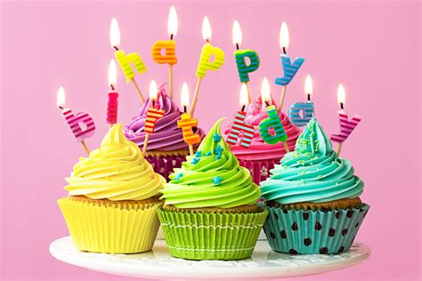 Wallpaper Id Decoration Celebration Cupcake Candles Colorful Cupcakes Birthday