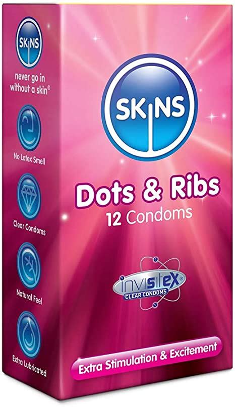 Skins Dots And Ribs Textured Condoms 12 Pack Uk Health