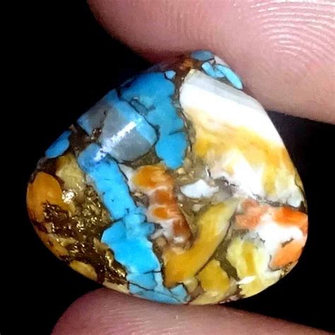 Natural Spiny Oyster Copper Turquoise Cabochon Gemstone Loose Etsy