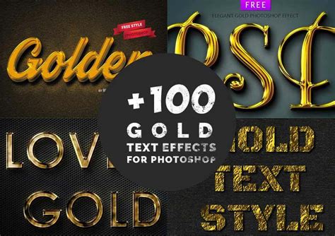 Gold Text Photoshop 3d Gold Text Effect Free Psd In Photoshop Psd Psd
