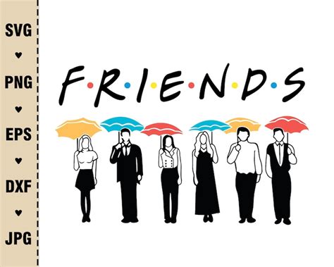 219 Silhouette Friends Svg Svg Png Eps Dxf File