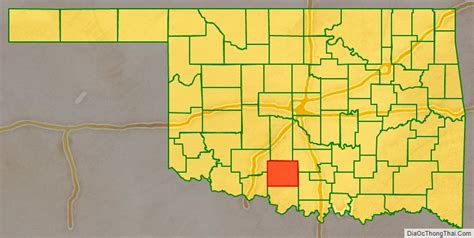 Map Of Stephens County Oklahoma Địa Ốc Thông Thái