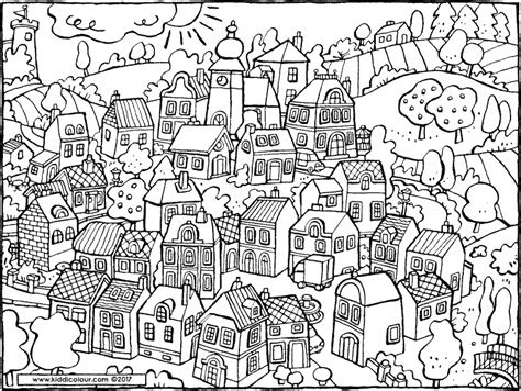 The Best Free Village Coloring Page Images Download From Free