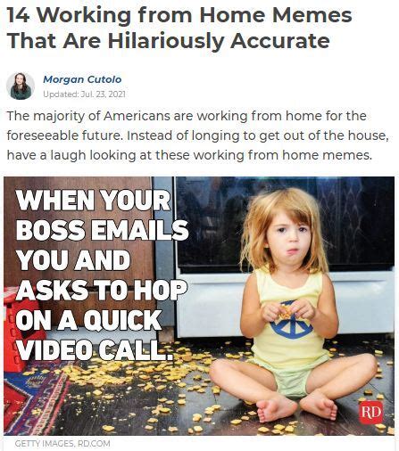 14 Working From Home Memes That Are Hilariously Accurate · A Journal Of