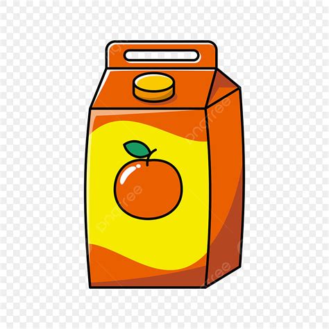 Orange Juice With Box Package Vector Illustration Orange Juice