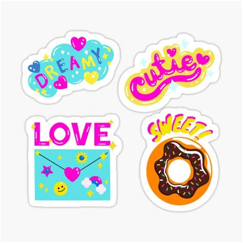 Dreamy Sweet Love Cutie Stickers Button And Cloth Face Mask