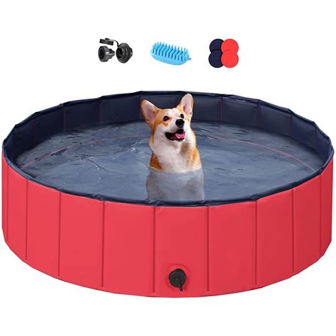 Slai Pvc Pet Foldable Swimming Pooldogs Cats Bathing Tubportable