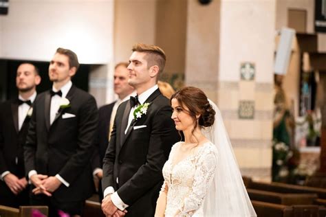 Couple At Traditional Church Wedding