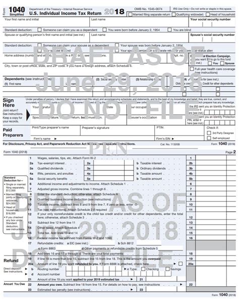 Irs Working On A New Form 1040 For 2019 Tax Season Postal Employee