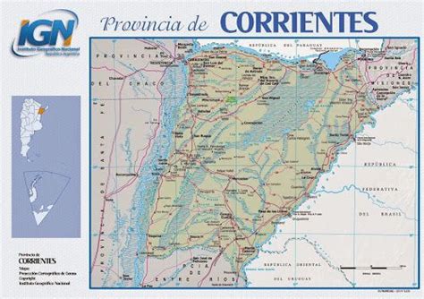 Mapa Da Província De Corrientes Argentina Mapa Turístico O Turista