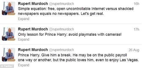 Rupert Murdoch We Printed Prince Harry Naked Vegas Pictures To