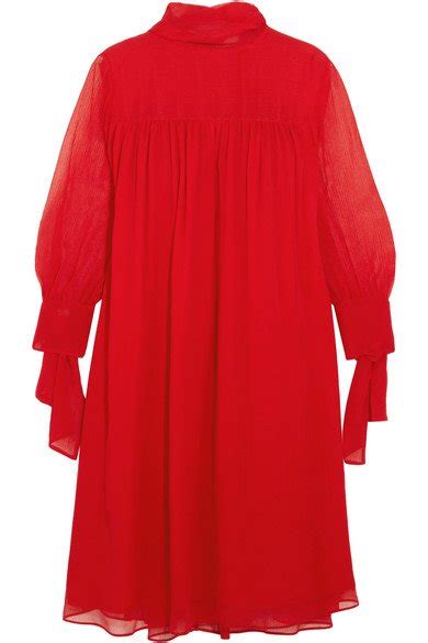 Our new winter hilo dresses are live! ALEXANDER MCQUEEN Red Silk-crepon mini dress - Humble ...