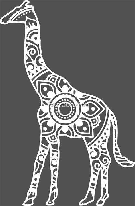 Mandala Giraffe White By Laurauroraa Redbubble