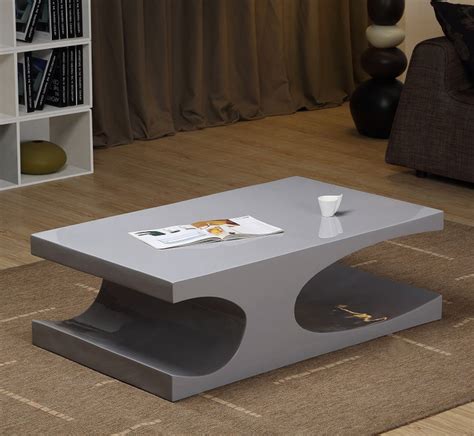 Jandm Furniture Modern Coffee Table Anvil In Grey High Gloss