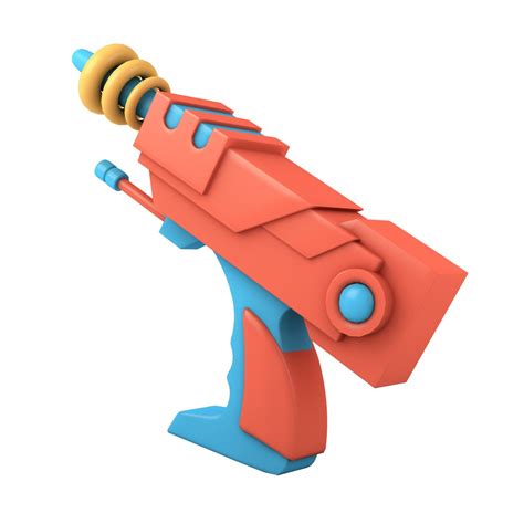 Cartoon Laser Gun 3d Model Turbosquid 1467745