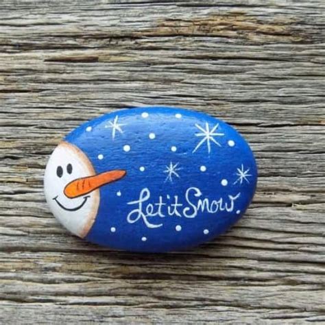 10 Easy Snowman Painted Rocks Rock Painting 101