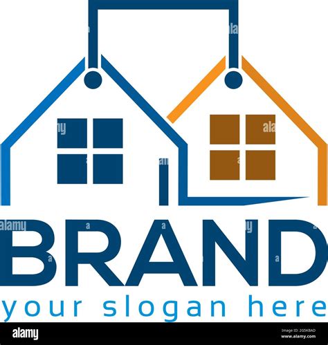 Selling House Logos Flat Design Vector Illustration On White