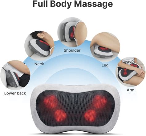 Renpho Back Massager With Heat Shiatsu Massage Pillow With Deep Tissue Kneading For Neck Lower