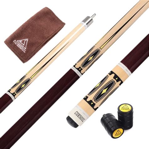 Cuesoul Cspc003 Full Canadian Maple Cue With Cue Joint Protector 57 Inch 12 Quick Release