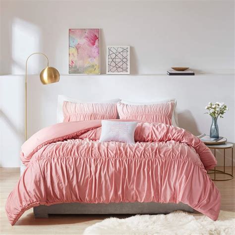 Amazon Com Piece Queen Blush Pink Comforter Set Stylish Luxury Bedding For Modern Master