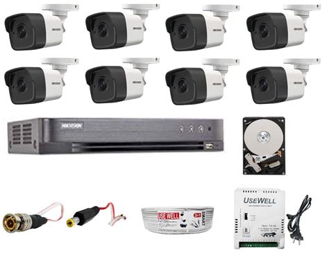 Hikvision Wired Uhd 5mp Security Camera Kit White Cctv Camera