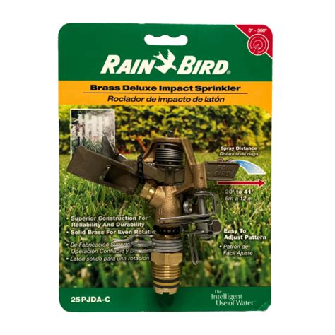 Rain Bird Brass Deluxe Impact Sprinkler Nozzle 360 Degree 12 Thread