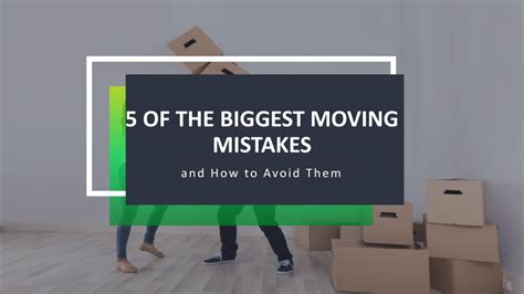Ppt 5 Common Moving Mistakes And How To Avoid Them Powerpoint
