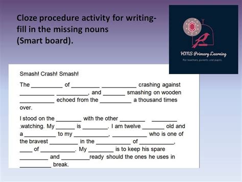 Cloze Procedure Activity Teaching Resources