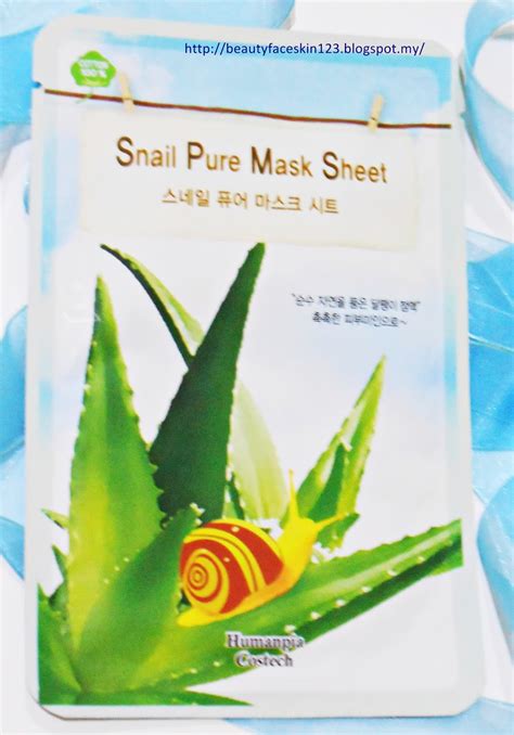 Great Skinandlife Review On Humanpia Costech Snail Pure Mask Sheet