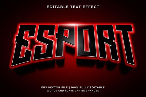 Premium Vector Esport Text Effect Editable Gamer Text Style