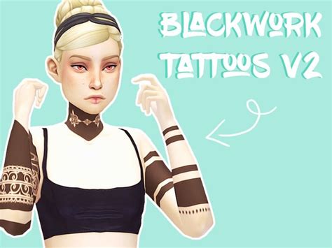 A Set Of Blackwork Style Tattoos With Options For Every Part Of Your