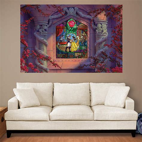 Beauty and the Beast Stained Glass Mural Wall Decal | Shop Fathead® for