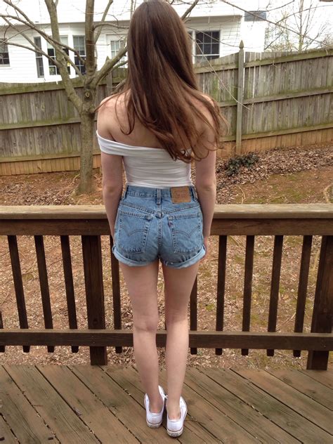 Teen Fashion Converse Levi S Cutoffs Jean Shorts Victoria S Secret Off The Shoulder Top