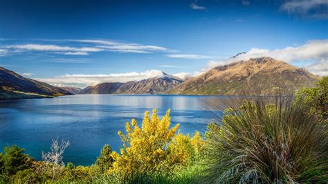 Immagine Nuova Zelanda Wakatipu Natura Montagne Lago Cielo 2560x1440