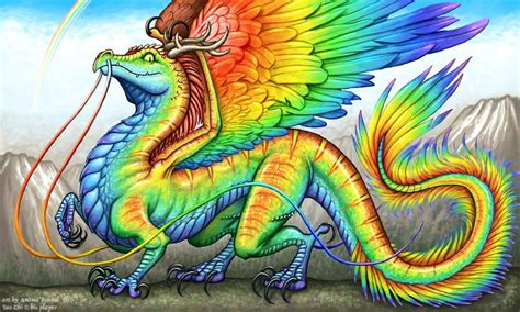Rainbow Dragon Dragon City Modern Fantasy High Fantasy Chromatic