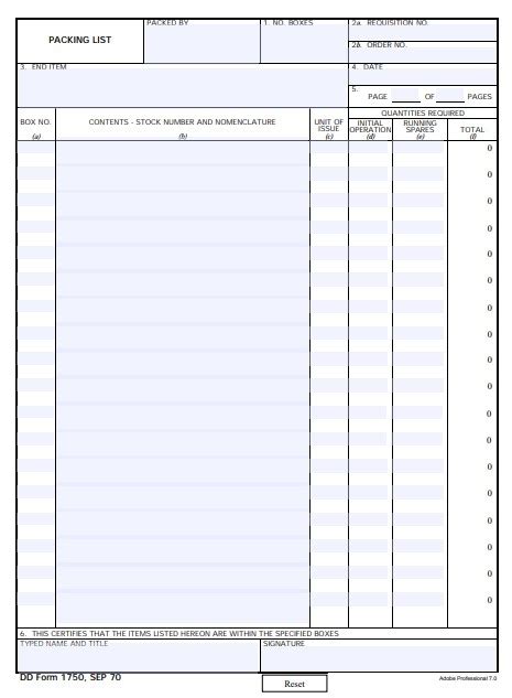Army Dd Form 1750 Fillable Fillable Form 2024