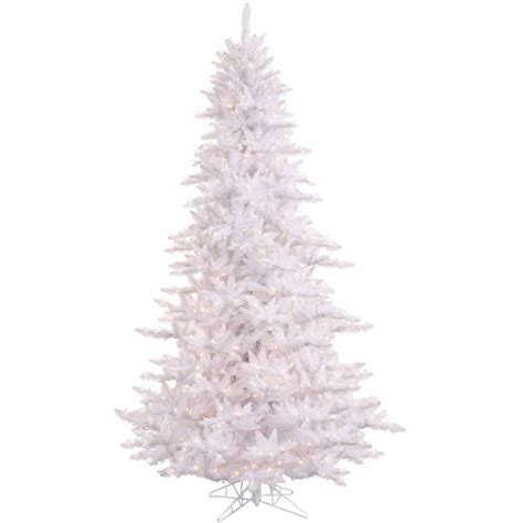 3 White Fir Slim Artificial Christmas Tree With 100 Warm White Led