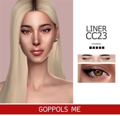 Gpme Liner Cc23 Sims 4 Cc Makeup Sims 4 Sims 4 Cc Folder All In One