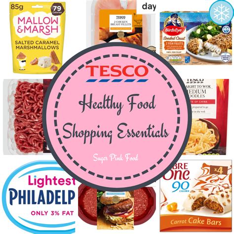 Tesco Healthy Food Shopping Essentials Sugar Pink Food Healthy