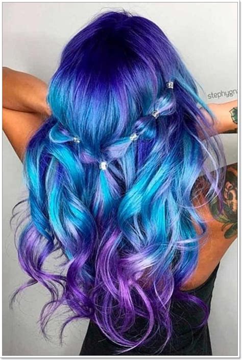 115 Extraordinary Blue And Purple Hair To Inspire You