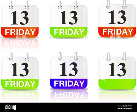 Friday 13th Calendar Icon Stock Vector Image And Art Alamy
