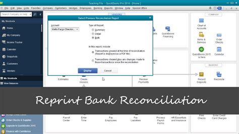 Reprint Bank Reconciliation from QuickBooks | Candus Kampfer