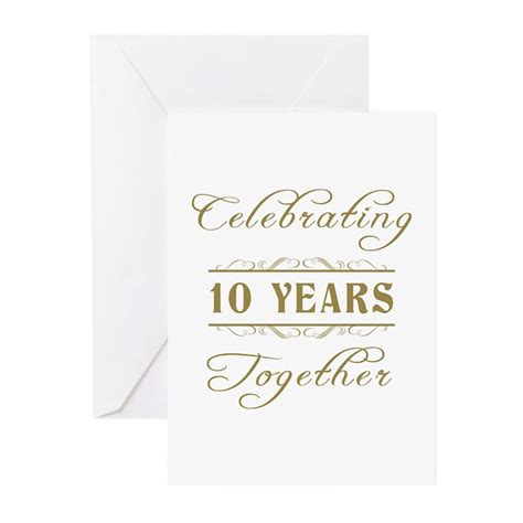 Celebrating 10 Years Together Greeting Cards Pk O By Pixelstreetann