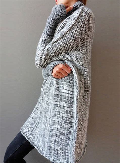 this substantially weighted bulky women s oversized tunic sweater will quickly become a go to