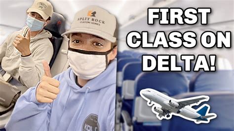 Flying First Class Delta Lay Down Beds Brock And Boston Youtube